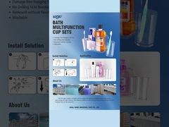 32 cm large porte-coupe auto-adhésif de brosse à dents WGO porte-dentelle aspiration murale