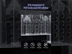 Panier en plastique de bureau de Holder For Kitchen de chariot de salle de bains de bâti sans dommage de mur