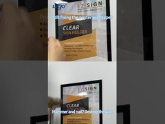 A4 210 mm X 297 mm Porteur de panneau mural ODM Matériau plastique transparent