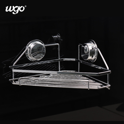 Étagère lavable libre de coin de Bath de rouille d'acier inoxydable de WGO tenant fortement la puissance