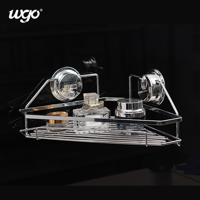 Étagère lavable libre de coin de Bath de rouille d'acier inoxydable de WGO tenant fortement la puissance