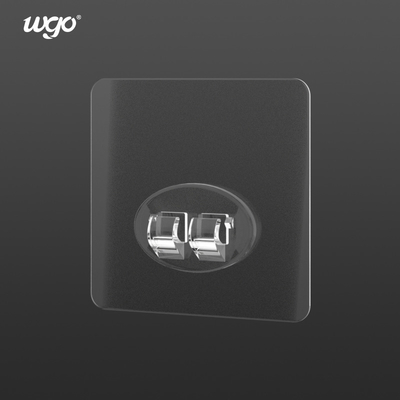 Le bâton collant transparent de boucle de WGO sur l'adhésif de support de balai de mur d'étagère de douche accroche clair/argent