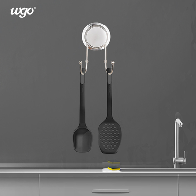 Aucun noir de crochet de robe longue de tasse d'aspiration de Restickable de résidu pour la salle de bains de cuisine de salon