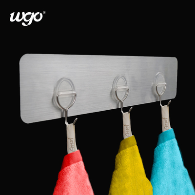 Cintres de crochet fixés au mur auto-adhésifs installés sans dommage Mini Rack For Wall