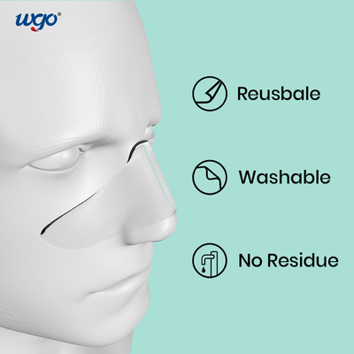 Aucune protections de nez nanoes claires réutilisables de gel de résidu pour des masques de l'oxygène CPAP