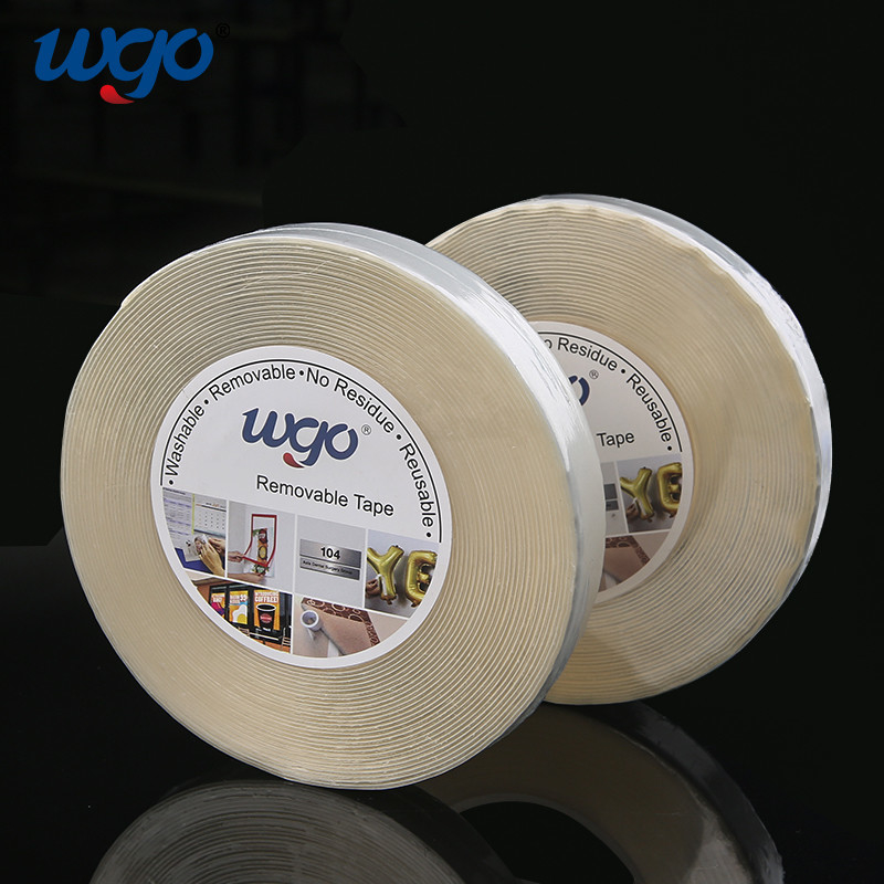 Ruban adhésif réutilisable collant fort, double bande dégrossie non de repérage réutilisable