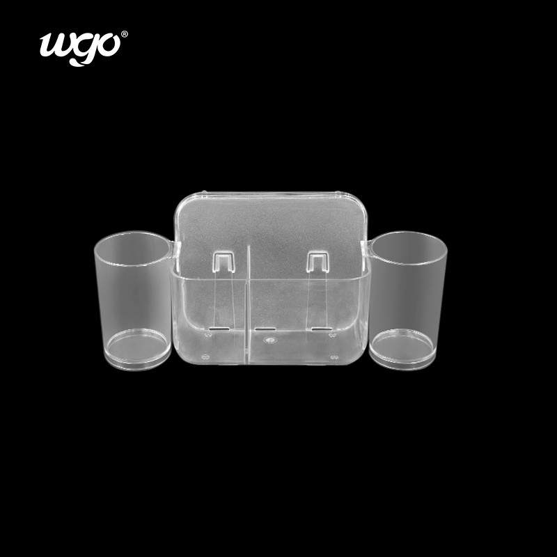 32 cm large porte-brosses auto-adhésive organisateur porte-brosses décoration de salle de bain avec distributeur de dentifrice