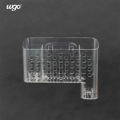Panier en plastique de bureau de Holder For Kitchen de chariot de salle de bains de bâti sans dommage de mur